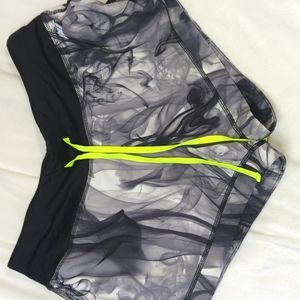 AVIA Gray, Black Smoke Runny Shorts, Athletic Gym